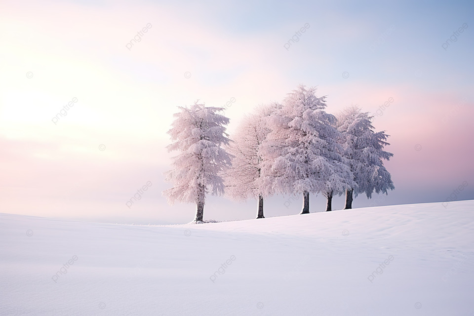 pngtree an image of a winter landscape with trees that are covered image 13134607
